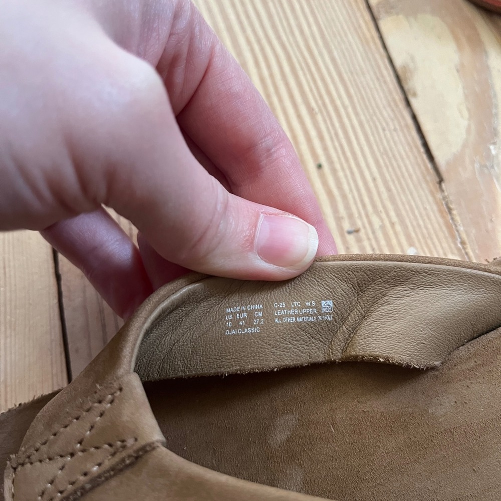 Reef Ojai Classic Flip Flops Womens Size 10 Tan Brown Leather Thong Sandals - Picture 6 of 9